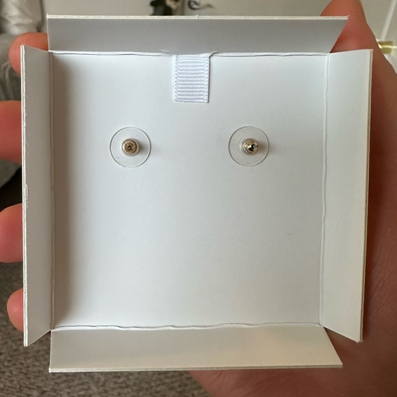 Pink Linen Butterfly Earrings - Picture 2 of 3